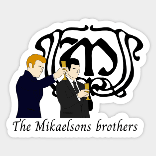 the mikaelson brothers klaus and elijah mikaelson mikaelsons' symbol crest  the originals Sticker